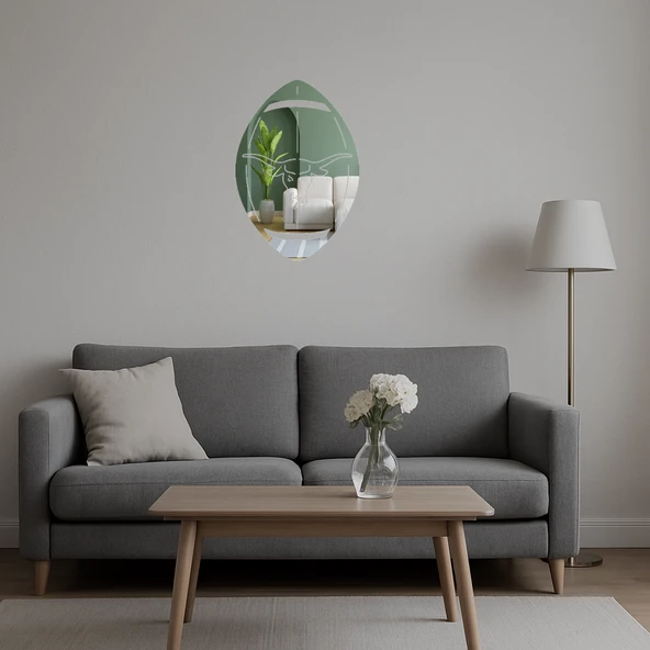 Amerikan Futbolu ve Uzunboynuzlu Boğa Aynalı Tablosu - Resim 5