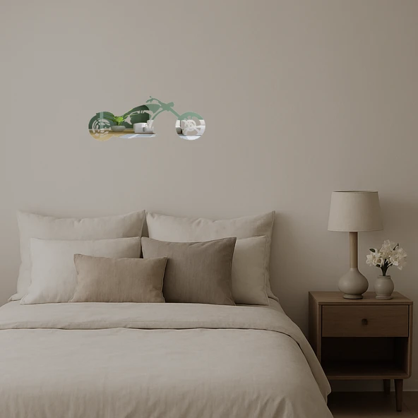 Özgür Motorcu Temalı  Dekoratif Aynalı Tablo - Resim 2