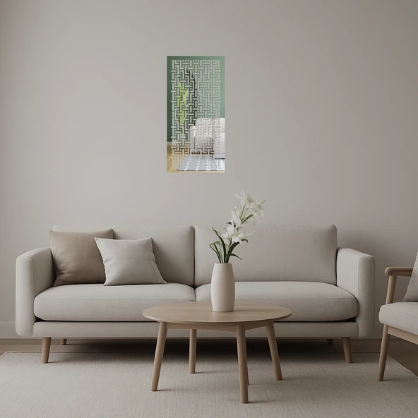 Geometrik Desenli Dekoratif Aynalı Tablo ürün görseli