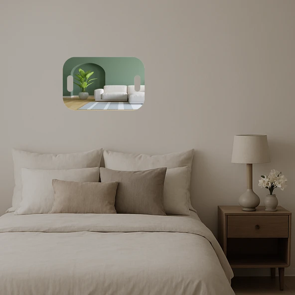 Minimalist Sanat İç Mekan Aynalı Tablosu - Resim 2