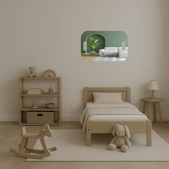 Minimalist Sanat İç Mekan Aynalı Tablosu - Resim 4