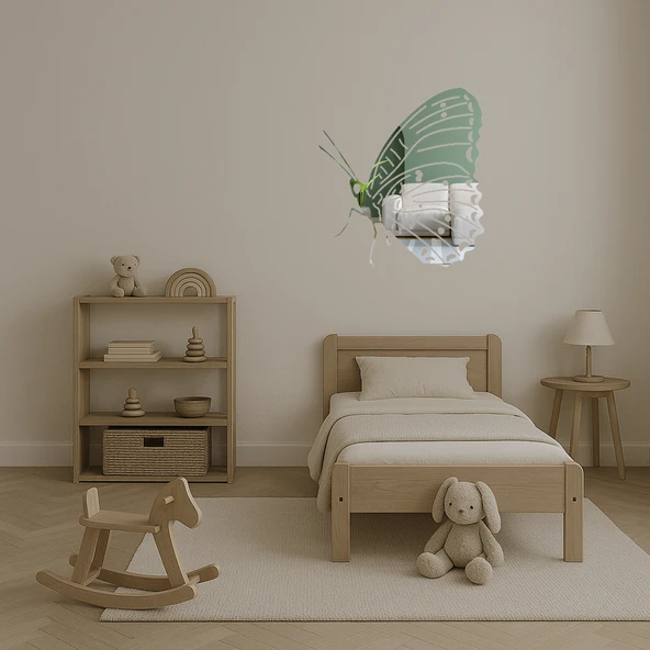 Kelebek Tasarımlı Dekoratif Aynalı Tablo - Resim 4