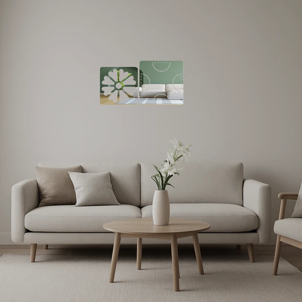 Retro Stil Dekoratif Aynalı Tablo ürün görseli