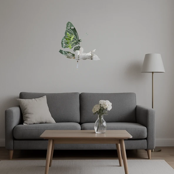 Modern Tasarımlı  Kelebek Aynalı Tablo - Resim 4