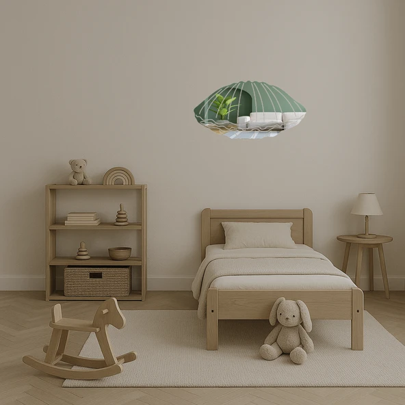 Minimalist Deniz Kabukları  Aynalı Tablo - Resim 4