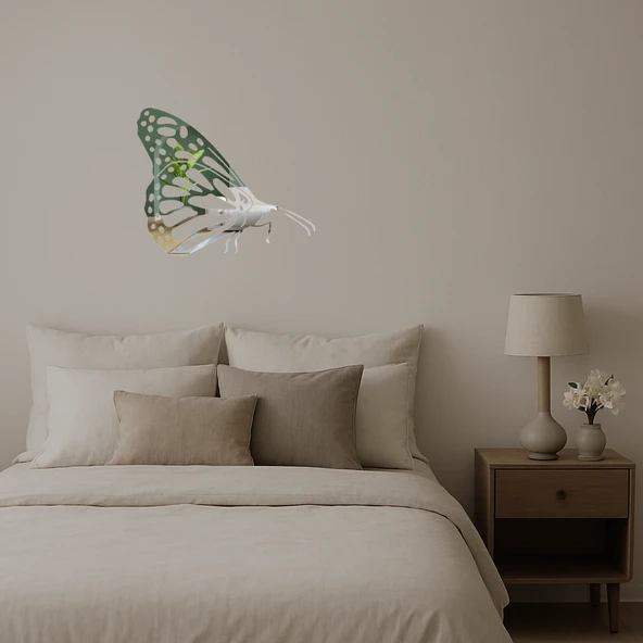 Minimalist Kelebek Duvar Sanatı - Resim 3