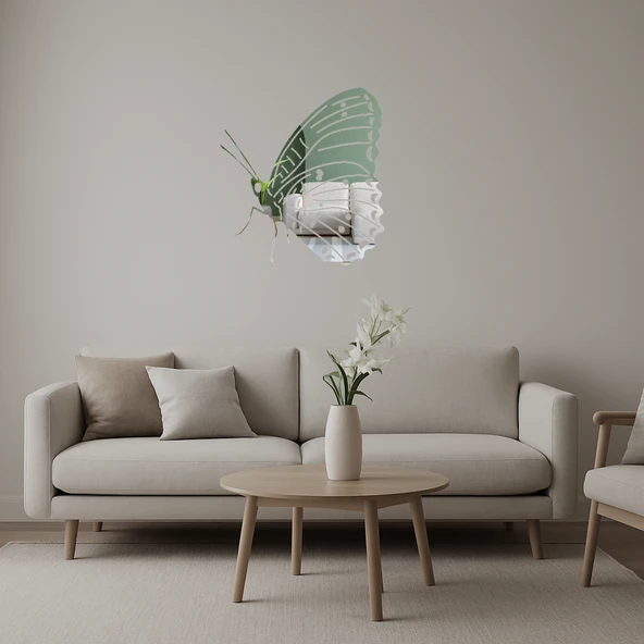 Kelebek Tasarımlı Dekoratif Aynalı Tablo ürün görseli