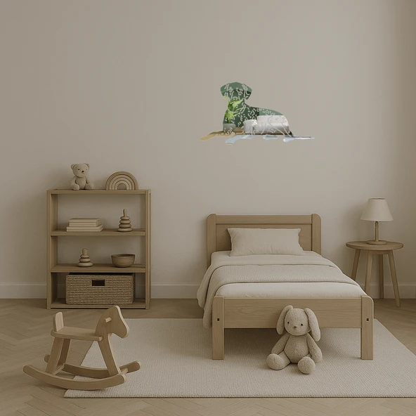 Minimalist Köpek Temalı Duvar Sanatı - Resim 4