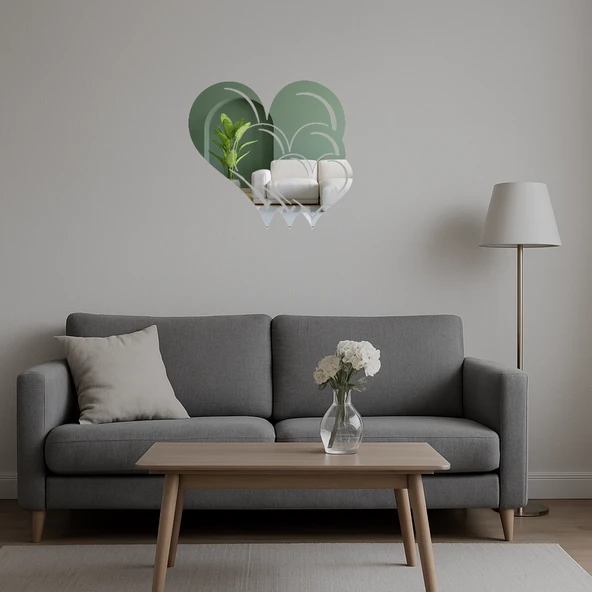 Aşk Temalı Dekoratif İç Mekan Aynalı Tablo - Resim 5