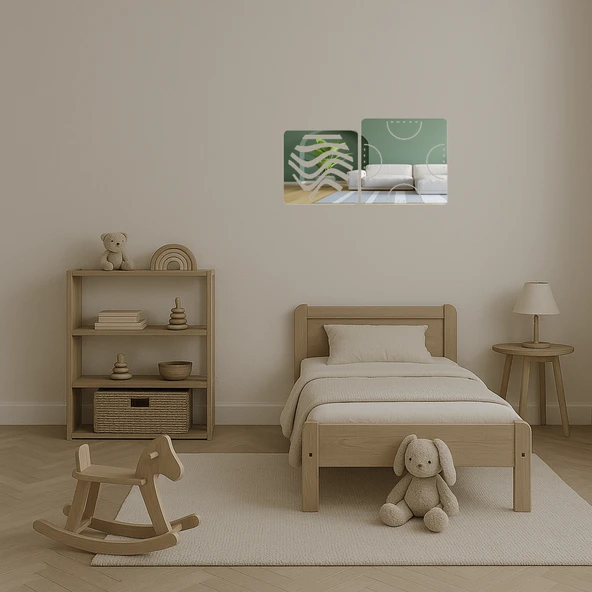 Minimalist Çizgili Aynalı Tablo - Resim 4