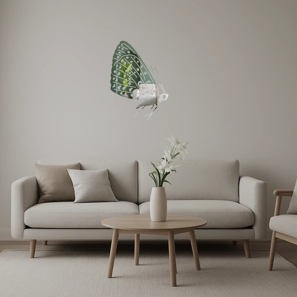 Renkli Kelebekler Aynalı Tablo ürün görseli