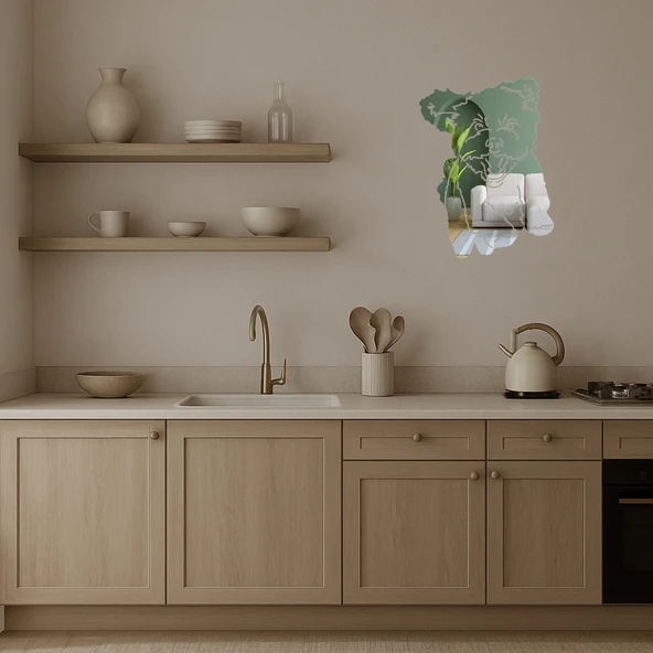 Küçük Köpek Yüzü Aynalı Tablo - Resim 3