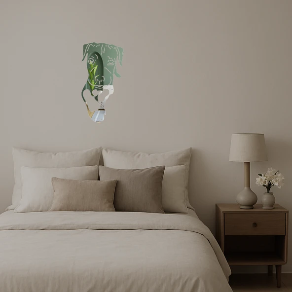 Modern Köpek Yüzü  Dekoratif Aynalı Tablo - Resim 3