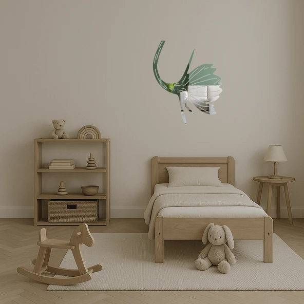 Vintage Çiçek Desenli Aynalı Tablo - Resim 4