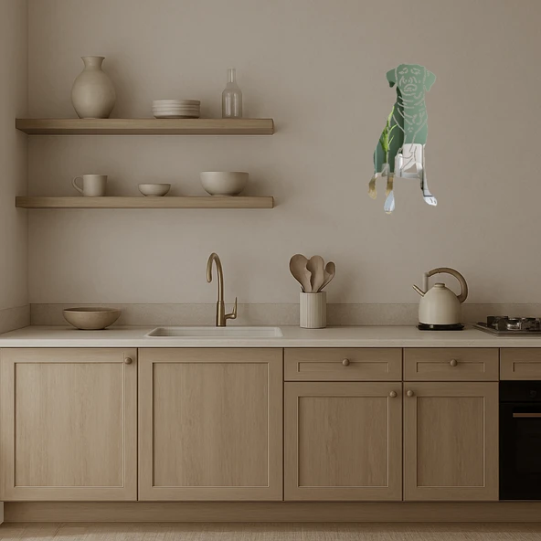 Eğlenceli Köpek Dekoratif Aynalı Tablo - Resim 3