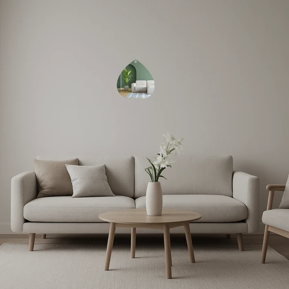 Gözyaşı Damlası Tasarımlı  Dekoratif Duvar Aynalı Tablosu ürün görseli