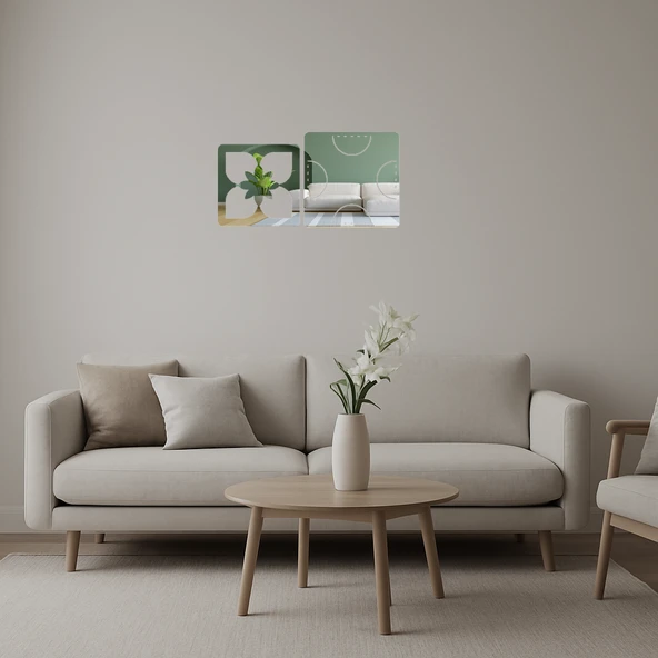 Doğa Temalı Dekoratif Aynalı Tablo ürün görseli