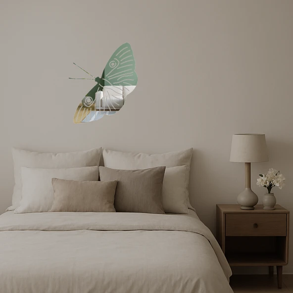 Vintage Kelebek Aynalı Tablo - Resim 2