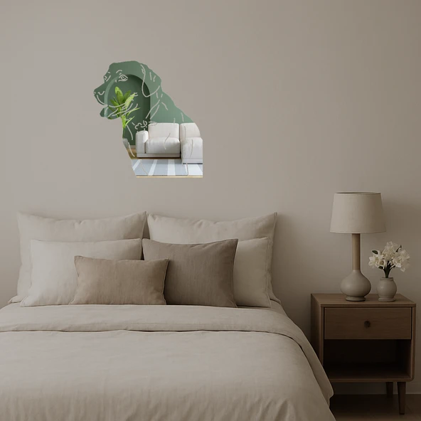 Sevimli Köpek Yüzü  Duvar Sanatı - Resim 2