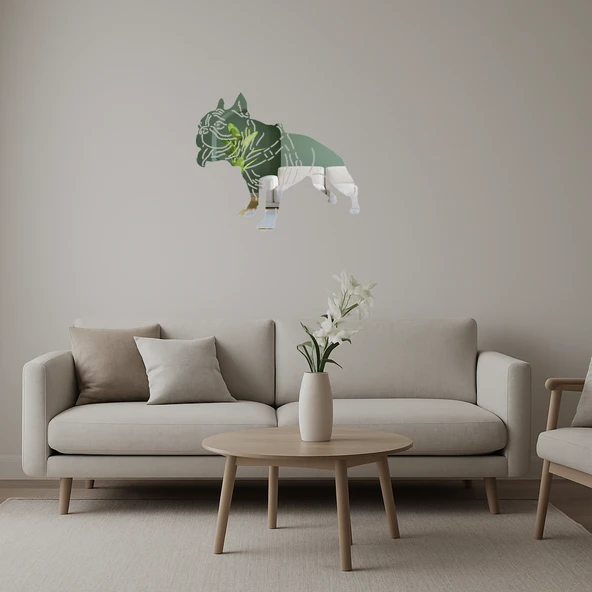 Minimalist Köpek Dekoratif Aynalı Tablo ürün görseli