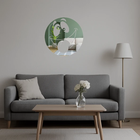 Baş Dönmesi Yaşayan Emoji Aynalı Tablo - Resim 5