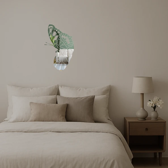 Modern Kelebek Aynalı Tablo - Resim 2