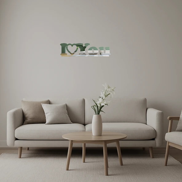 Sevgi Dolu Kalpler Dekoratif Aynalı Tablo ürün görseli