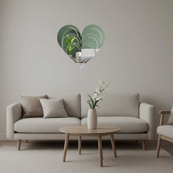 Zarif Kalpler Desenli İç Mekan Aynalı Tablo ürün görseli