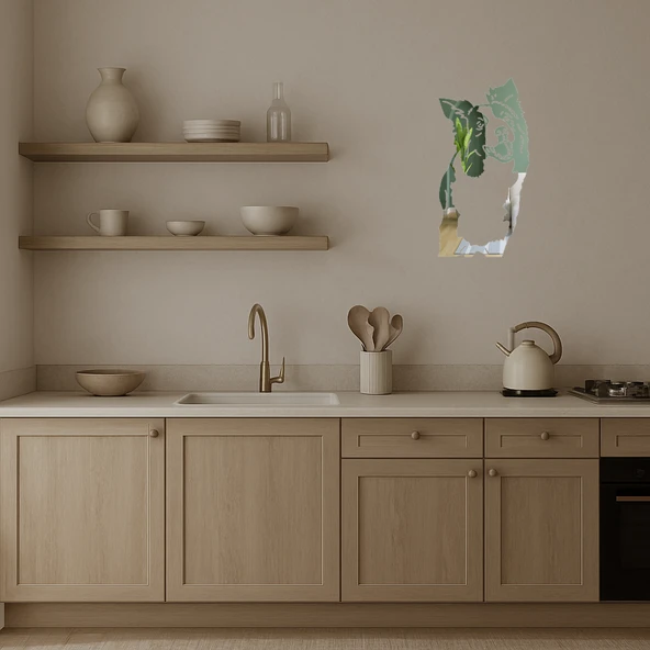 Modern Köpek Yüzü Silüet Duvar Sanatı - Resim 3