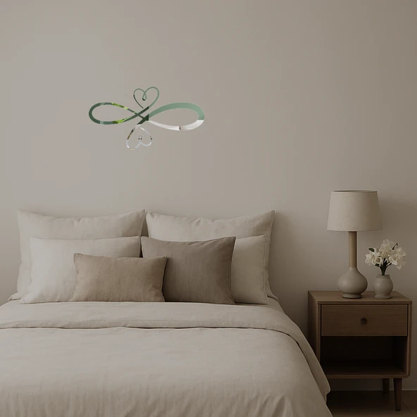 Aşkın Simgesi Dekoratif Aynalı Tablo - Resim 3