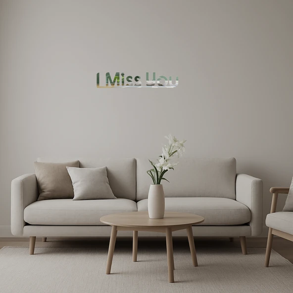 Özlem Dolu I Miss You Dekoratif  Aynalı Tablo ürün görseli