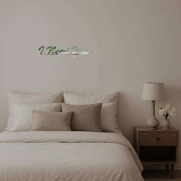 I Need You Minimalist  Aynalı Tablo - Resim 3