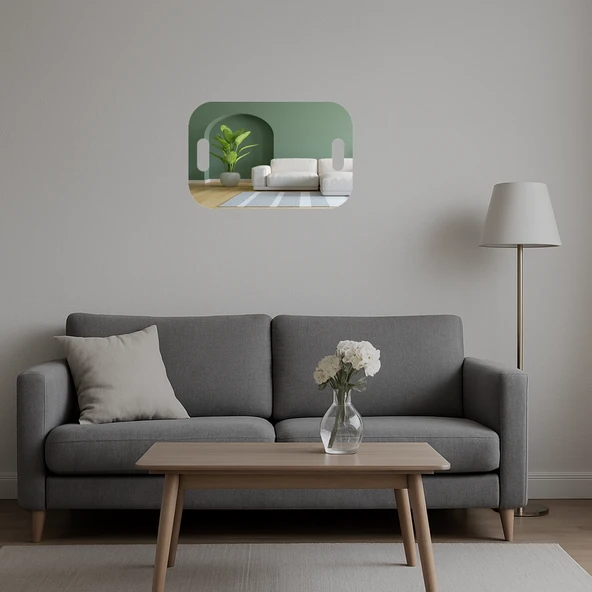 Minimalist Sanat İç Mekan Aynalı Tablosu - Resim 5