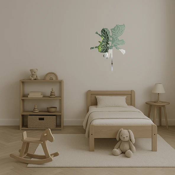 Modern Çiçek Desenli Duvar Sanatı - Resim 2