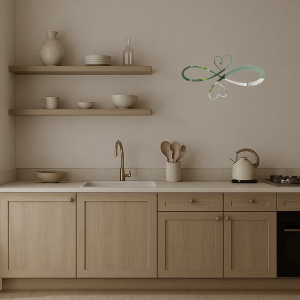 Aşkın Simgesi Dekoratif Aynalı Tablo - Resim 2