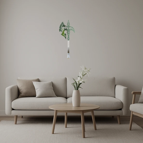 Dekoratif Tarihi Savaş Baltası  Aynalı Tablo ürün görseli