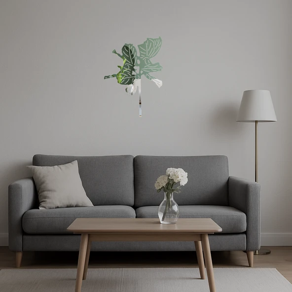 Modern Çiçek Desenli Duvar Sanatı - Resim 5