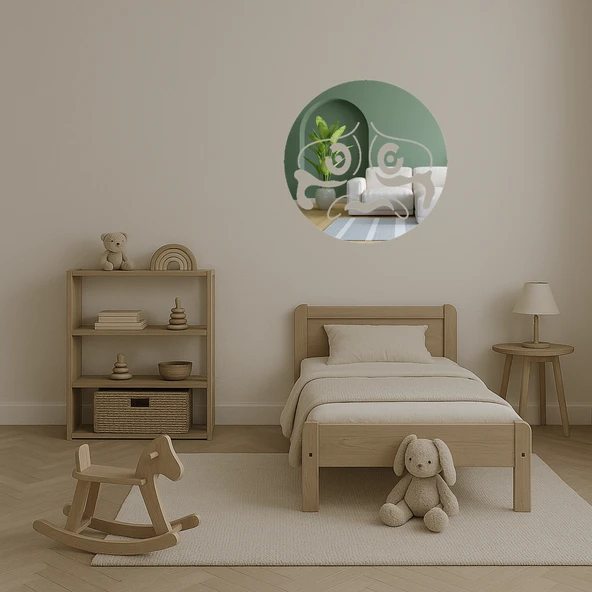 Gözyaşlarıyla Ağlayan Emoji Duvar Aynalı Tablosu - Resim 2