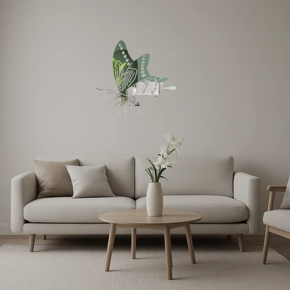 Modern Kelebek Aynalı Tablo - Model 22 ürün görseli