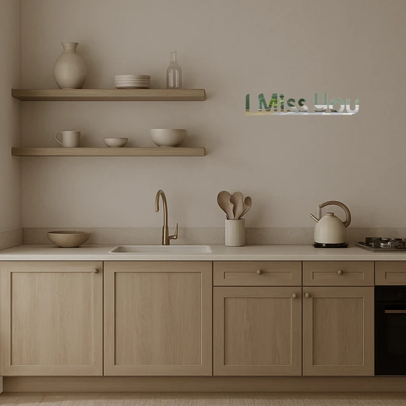 Özlem Dolu I Miss You Dekoratif  Aynalı Tablo - Resim 3