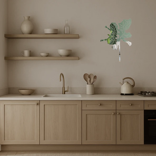 Modern Çiçek Desenli Duvar Sanatı - Resim 4