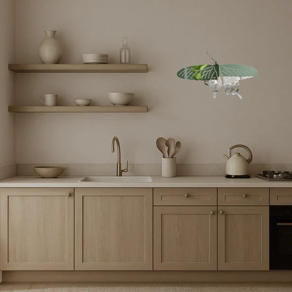 Minimalist Kelebek Duvar Sanatı - Resim 3