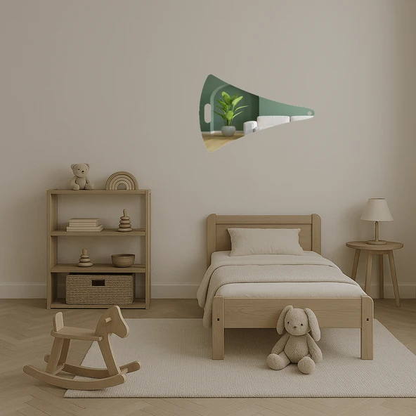 Abstrakt Görüntüler  Dekoratif Aynalı Tablo - Resim 4