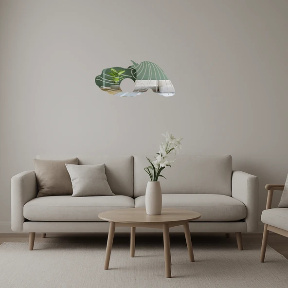 Deniz Kabukları Motifli Dekoratif Aynalı Tablo ürün görseli