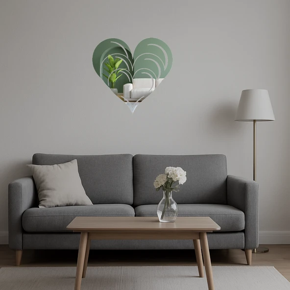 Zarif Kalpler Desenli İç Mekan Aynalı Tablo - Resim 5