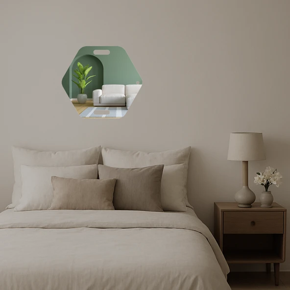 Modern Geometrik Desenli  Dekoratif Aynalı Tablo - Resim 2