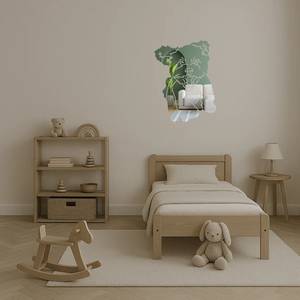 Küçük Köpek Yüzü Aynalı Tablo - Resim 4