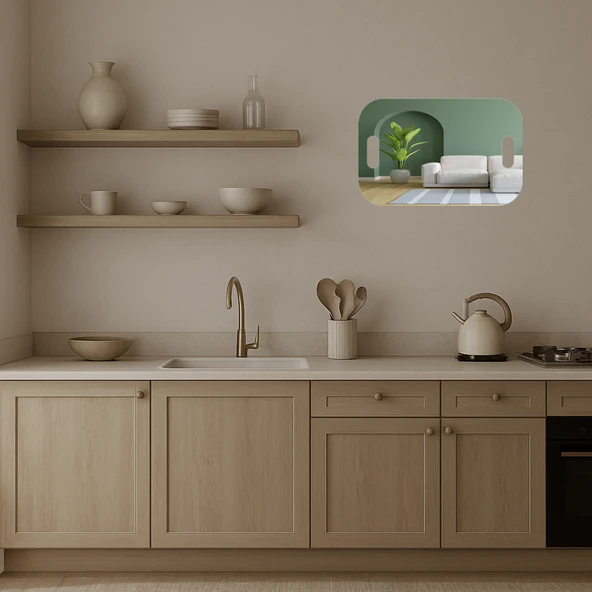 Minimalist Sanat İç Mekan Aynalı Tablosu - Resim 3