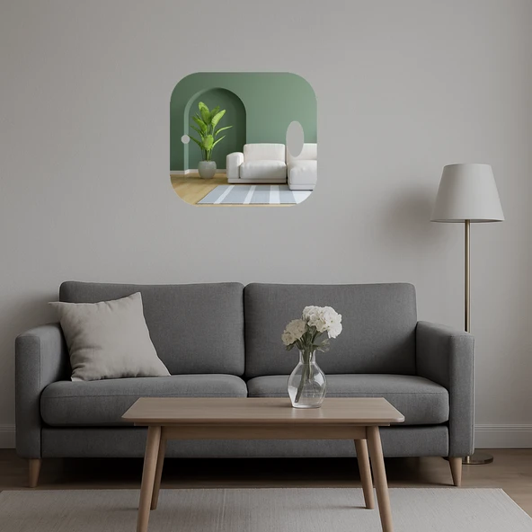 Vintage Dokunuşlar Dekoratif Aynalı Tablo - Resim 5