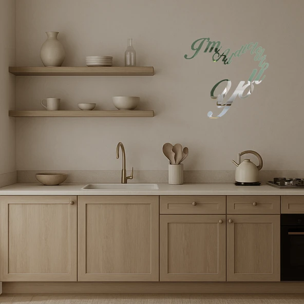 I'm Addicted To You Yazılı  Dekoratif Duvar Aynalı Tablosu - Resim 3